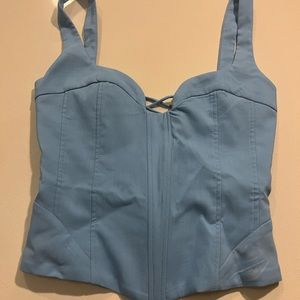 Zara blue corset top